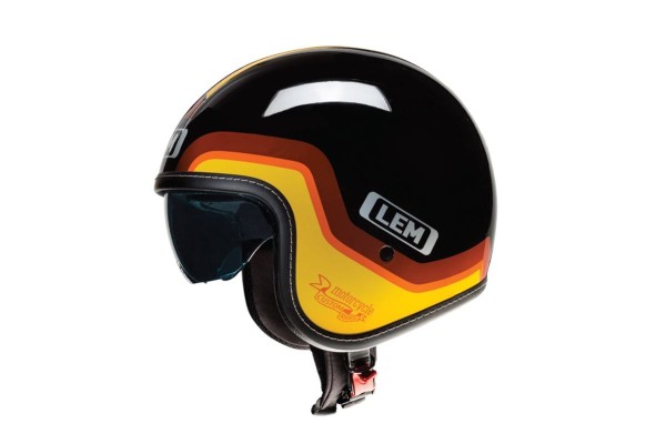 Casco Lem Sport Ece Bultaco Marron Amarillo