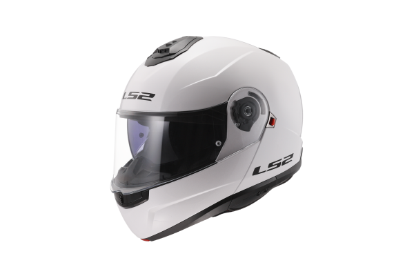 LS2, Casco Moto Modular Strobe II Gloss White, L