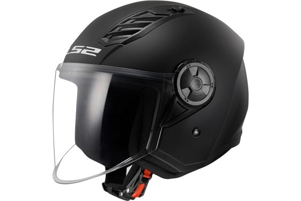 LS2, casco jet de moto AIRFLOW II negro mate