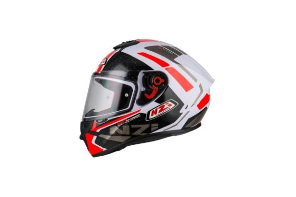 Casco Moto Integral Nzi Trendy Overtaking White & Red