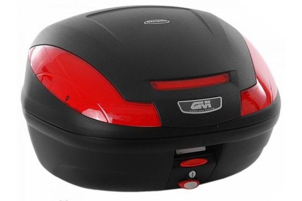 Givi Maleta Monolock E470 SIMPLY III 47lt Negro/Reflectores Rojos