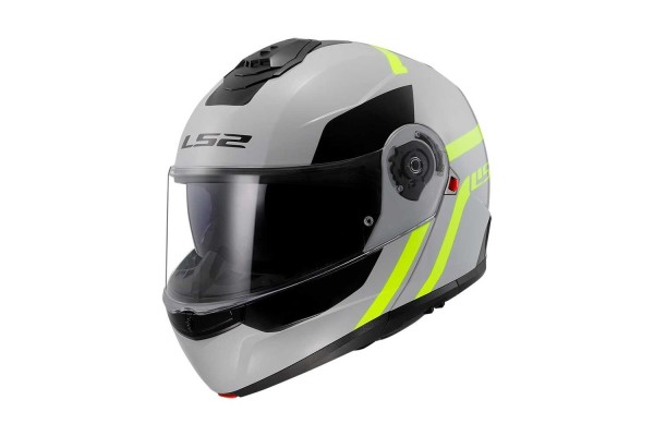 Casco Modular LS2 FF908 Strobe II Autox Gris H-V Amarillo